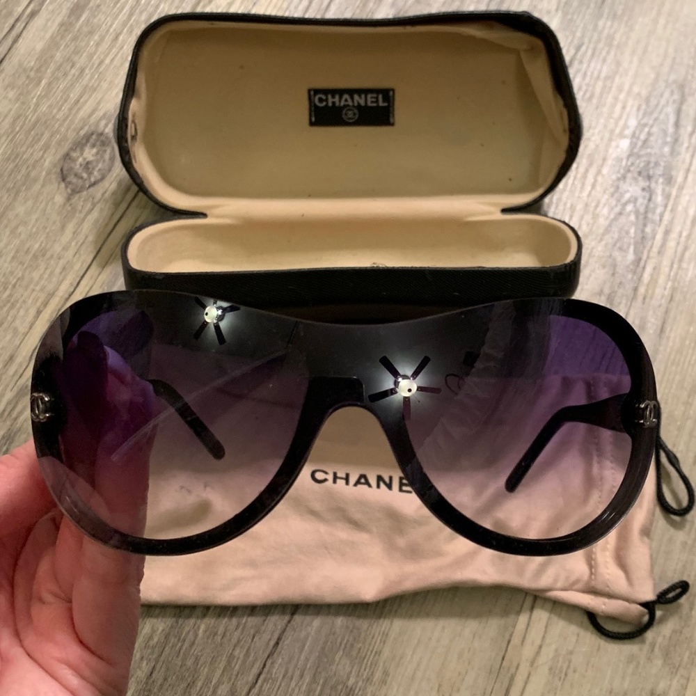 Chanel Sunglasses (Women's) - Black/Purple Lens